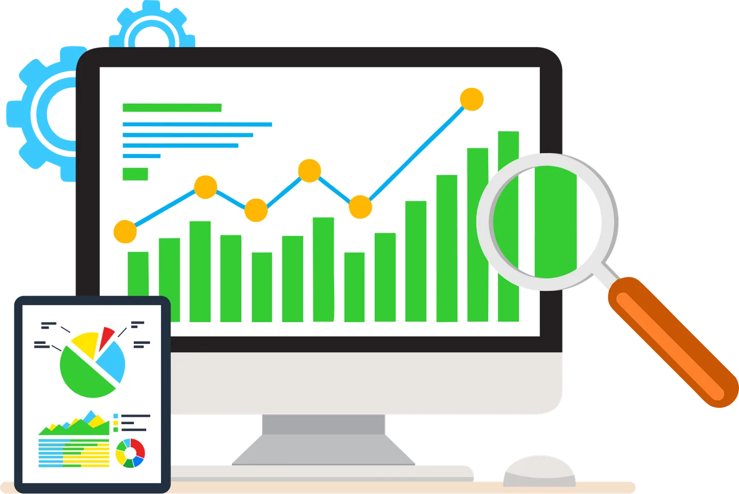 SEO-продвижение сайта — иллюстрация услуги